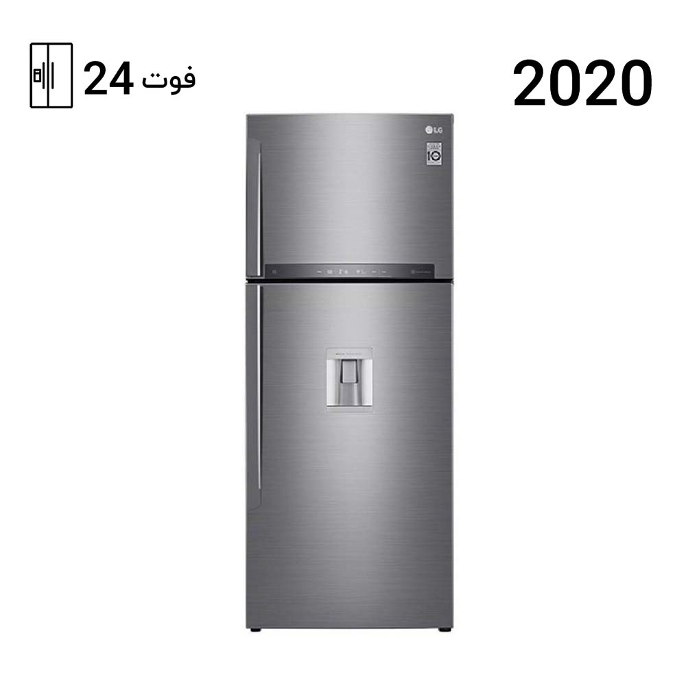 یخچال فریزر بالا پایین ال جی 682 رنگ نقره ای مدل GL-F682HLHN