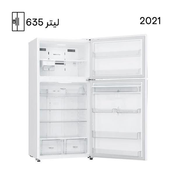  خرید و قیمت یخچال فریزر بالا پایین ال جی 882 رنگ سفید مدل GR-F882HBHU گروه تجاری ایران ال جی