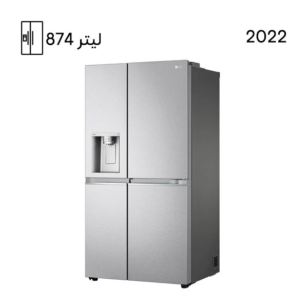 خرید و قیمت یخچال فریزر ساید بای ساید ال جی J348 رنگ نقره ای مدل GC-J348CSFS گروه تجاری ایران ال جی