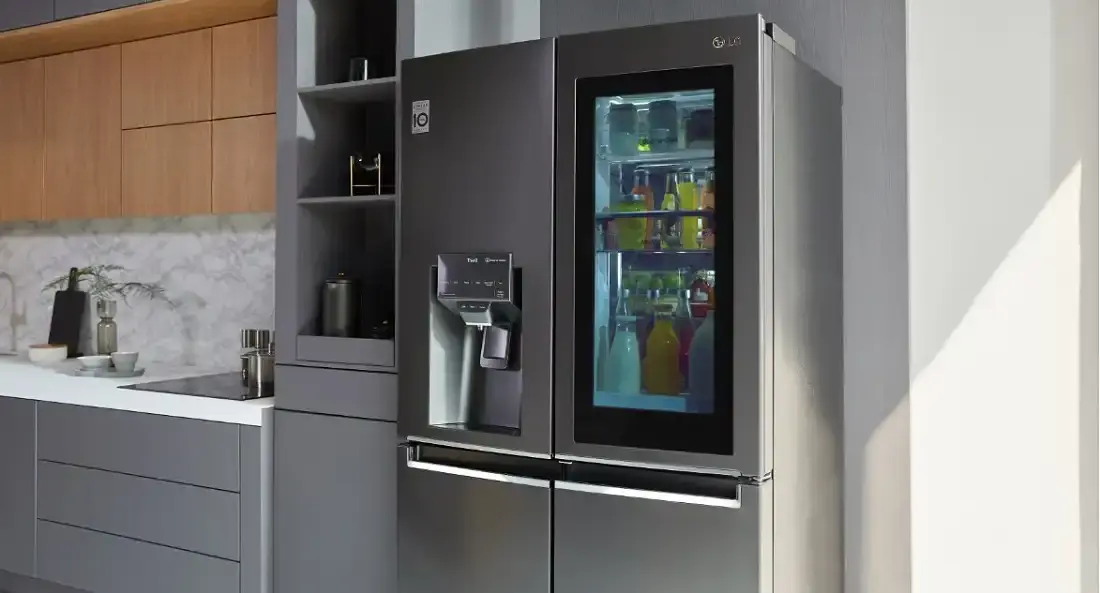 خرید و قیمت یخچال فریزر ساید بای ساید ال جی x260 رنگ نقره ای مدل GR-X260JSGW گروه تجاری ایران ال جی