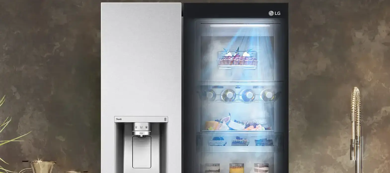 خرید و قیمت یخچال فریزر ساید بای ساید ال جی x287 رنگ سفید مدل GCX-287TNW  گروه تجاری ایران ال جی