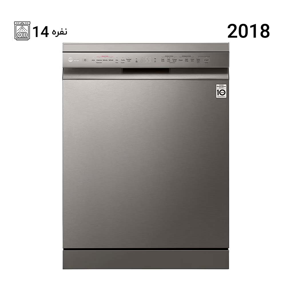 ظرفشویی ال جی 14 نفره 425 رنگ نقره ای مدل DFB425FP