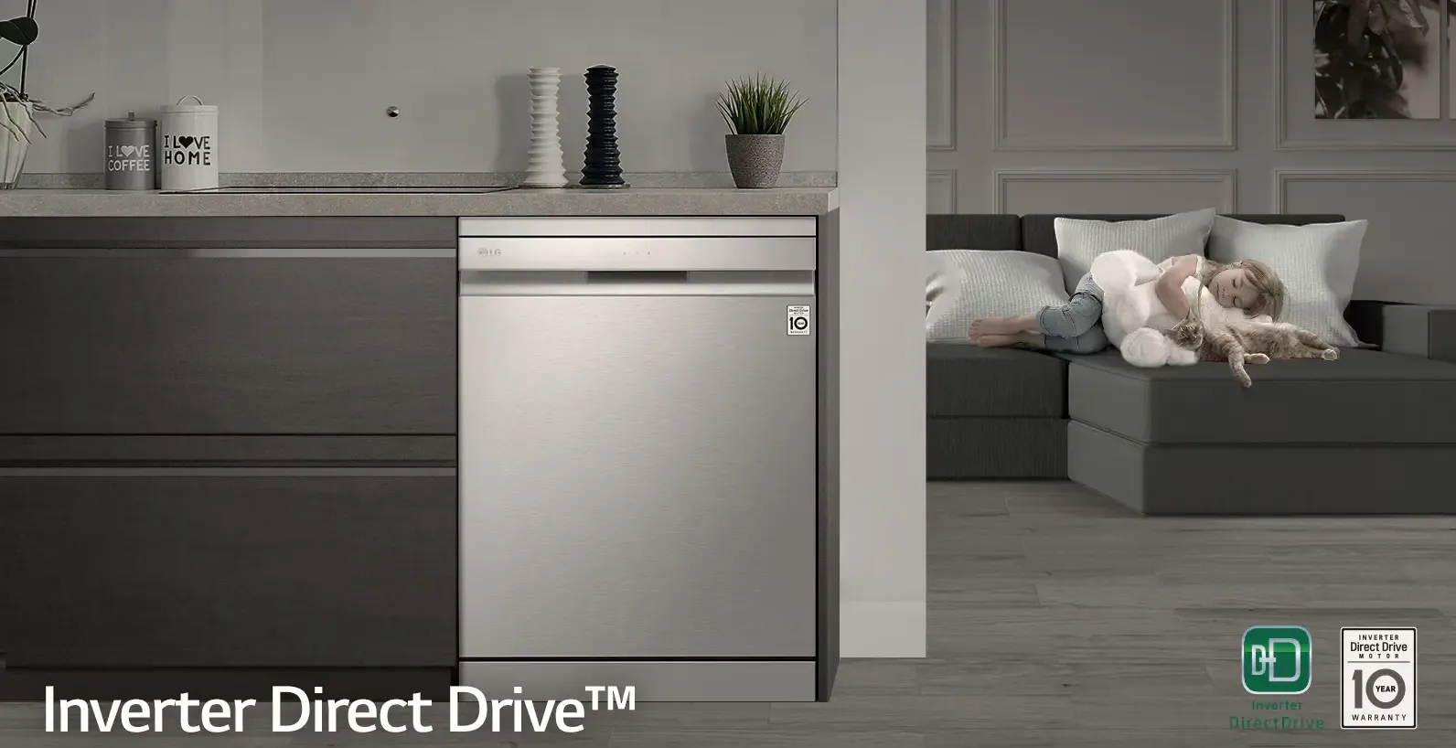 قیمت و خرید ماشین ظرفشویی ال جی 14 نفره 512 رنگ سفید مدل DFB512FW گروه تجاری ایران ال جی