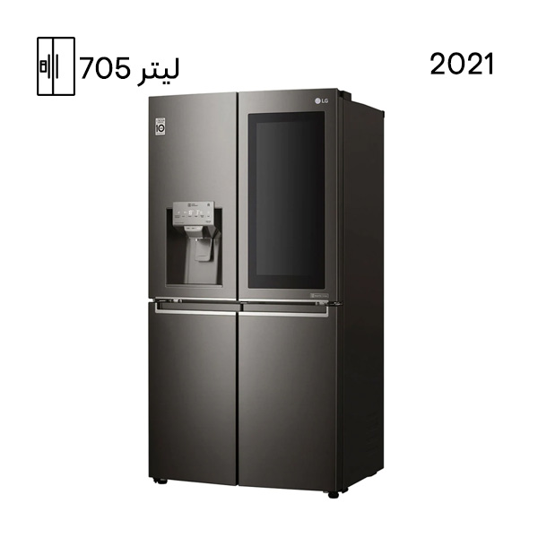 قیمت و خرید یخچال فریزر ال جی ساید بای ساید X24 رنگ دودی مدل GR-X24FMKBL گروه تجاری ایران ال جی