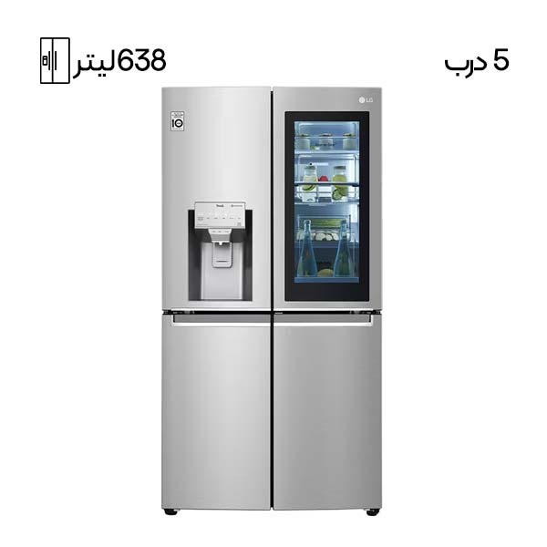 قیمت و خرید یخچال فریزر ساید بای ساید ال جی X945 رنگ نقره ای مدل GM-X945NS9F گروه تجاری ایران ال جی