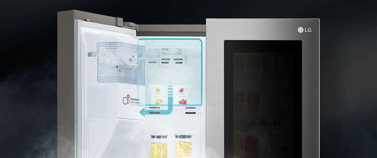 قیمت و خرید یخچال فریزر ساید بای ساید ال جی x267 رنگ نقره ای مدل  GCX-267PHS گروه تجاری ایران ال جی