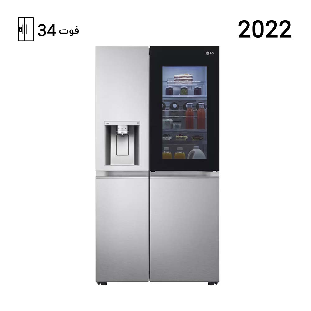 یخچال فریزر ال جی ساید بای ساید X348 رنگ نقره ای مدل GR-X348CSFS