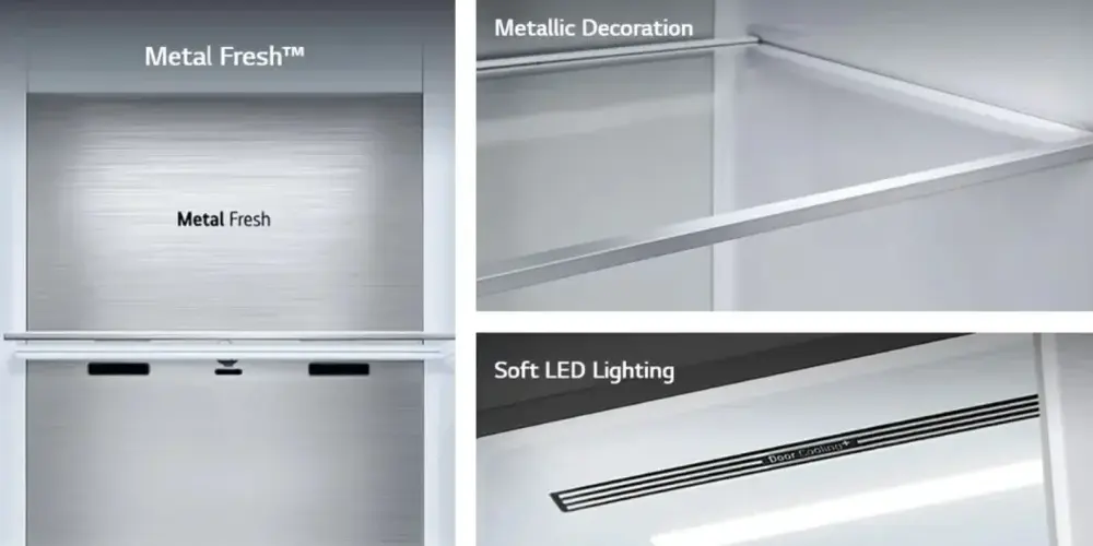 یخچال فریزر ساید بای ساید ال جی x260 رنگ سفید مدل GR-X260JQGW گروه تجاری ایران ال جی