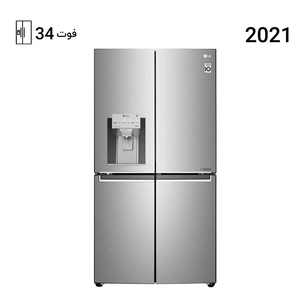 یخچال فریزر ال جی ساید بای ساید J34 رنگ سیلور مدل GR-J34FMUBL
