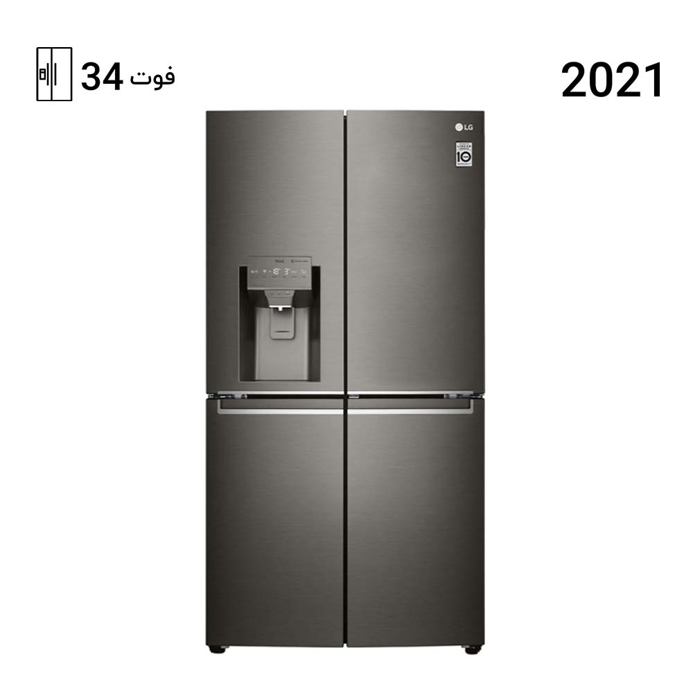 یخچال فریزر ساید بای ساید ال جی J35 رنگ دودی مدل GR-J35FMKBL