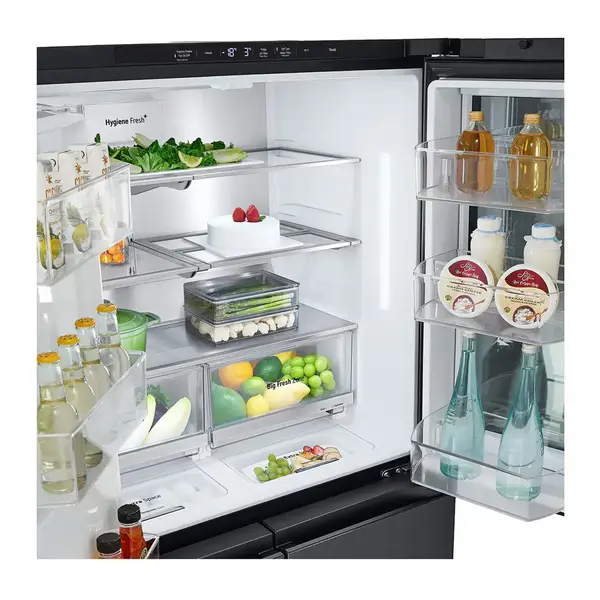 خرید و قیمت یخچال فریزر ساید بای ساید ال جی X24 رنگ دودی مدل GC-X24FFCBB گروه تجاری ایران ال جی